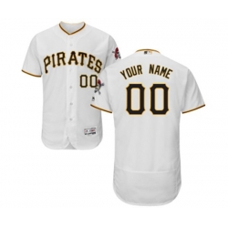 Pittsburgh Pirates Customized White Home Flex Base Authentic Collection Baseball Jersey
