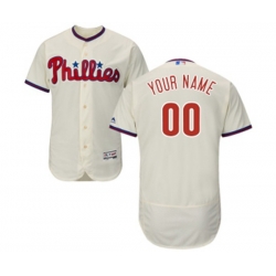 Philadelphia Phillies Customized Cream Alternate Flex Base Authentic Collection Baseball Jersey Philadelphia Phillies Customized Cream Alternate Flex Base Authentic Collection Baseball Jersey