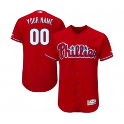 Philadelphia Phillies Customized Red Alternate Flex Base Authentic Collection Baseball Jersey Philadelphia Phillies Customized Red Alternate Flex Base Authentic Collection Baseball Jersey