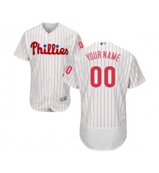 Philadelphia Phillies Customized White Home Flex Base Authentic Collection Baseball Jersey