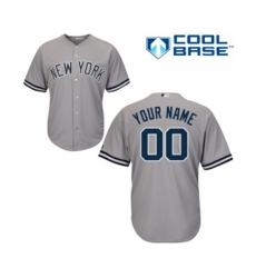 New York Yankees Customized Replica Grey Road Baseball Jersey