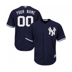 New York Yankees Customized Replica Navy Blue Alternate Baseball Jersey