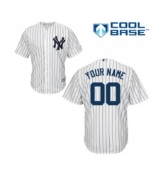 New York Yankees Customized Replica White Home Baseball Jersey