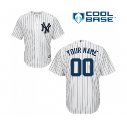 New York Yankees Customized Replica White Home Baseball Jersey