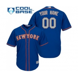 New York Mets Customized Replica Royal Blue Alternate Road Cool Base Baseball Jersey New York Mets Customized Replica Royal Blue Alternate Road Cool Base Baseball Jersey
