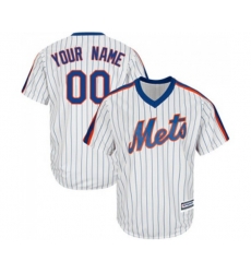 New York Mets Customized Replica White Alternate Cool Base Baseball Jersey