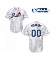 New York Mets Customized Replica White Home Cool Base Baseball Jersey