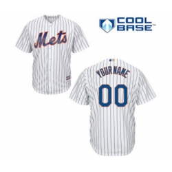 New York Mets Customized Replica White Home Cool Base Baseball Jersey New York Mets Customized Replica White Home Cool Base Baseball Jersey