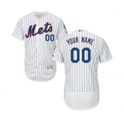 New York Mets Customized White Home Flex Base Authentic Collection Baseball Jersey New York Mets Customized White Home Flex Base Authentic Collection Baseball Jersey