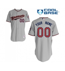Minnesota Twins Customized Authentic Grey Road Cool Base Baseball Jersey