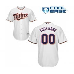 Minnesota Twins Customized Replica White Home Cool Base Baseball Jersey Minnesota Twins Customized Replica White Home Cool Base Baseball Jersey