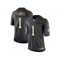 Indianapolis Colts #1 Pat McAfee Limited Black Gold Salute to Service NFL Jersey