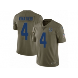 Indianapolis Colts #4 Adam Vinatieri Limited Olive 2017 Salute to Service NFL Jersey