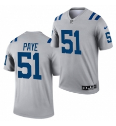 Indianapolis Colts #51 Kwity Paye Nike Gray Inverted Legend Jersey