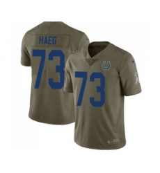 Indianapolis Colts #73 Joe Haeg Limited Olive 2017 Salute to Service Football Jersey