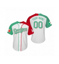 Custom Los Angeles Dodgers Two-Tone Mexican Heritage Night Cool Base Jersey
