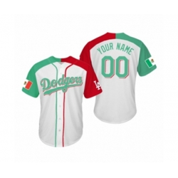 Custom Los Angeles Dodgers Two-Tone Mexican Heritage Night Cool Base Jersey