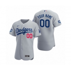 Los Angeles Dodgers Custom Gray 2020 World Series Champions Authentic Jersey