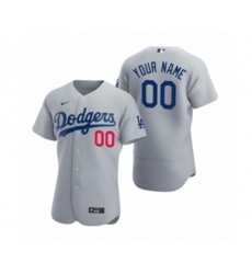 Los Angeles Dodgers Custom Nike Gray Authentic 2020 Alternate Jersey