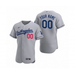 Los Angeles Dodgers Custom Nike Gray Authentic 2020 Road Jersey