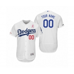 Los Angeles Dodgers Custom White 2019 Mothers Day Flex Base Home Jersey