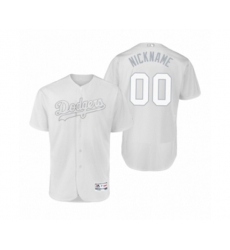 Los Angeles Dodgers Custom White 2019 Players Weekend Nickname Authentic Jersey