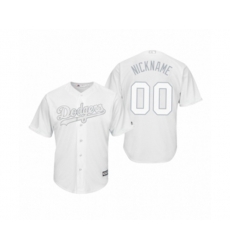 Los Angeles Dodgers Custom White 2019 Players Weekend Nickname Replica Jersey