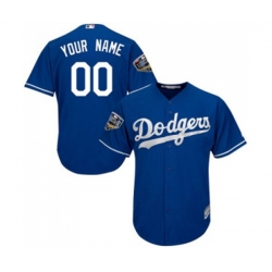 Los Angeles Dodgers Customized Replica Royal Blue Alternate Cool Base 2018 World Series Baseball Jersey