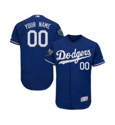 Los Angeles Dodgers Customized Royal Blue Flexbase Authentic Collection 2018 World Series Baseball Jersey