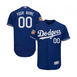 Los Angeles Dodgers Customized Royal Blue Flexbase Authentic Collection Baseball Jersey