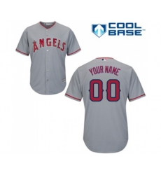 Los Angeles Angels of Anaheim Customized Replica Grey Road Cool Base Baseball Jersey