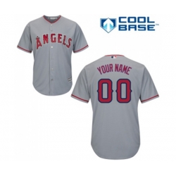 Los Angeles Angels of Anaheim Customized Replica Grey Road Cool Base Baseball Jersey Los Angeles Angels of Anaheim Customized Replica Grey Road Cool Base Baseball Jersey