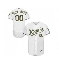 Kansas City Royals Customized Authentic White 2016 Memorial Day Fashion Flex Base Baseball Jersey