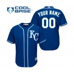 Kansas City Royals Customized Replica Blue Alternate 2 Cool Base Baseball Jersey