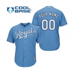 Kansas City Royals Customized Replica Light Blue Alternate 1 Cool Base Baseball Jersey