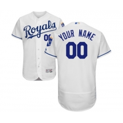 Kansas City Royals Customized White Flexbase Authentic Collection Baseball Jersey