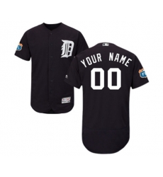 Detroit Tigers Customized Navy Blue Alternate Flex Base Authentic Collection Baseball Jersey