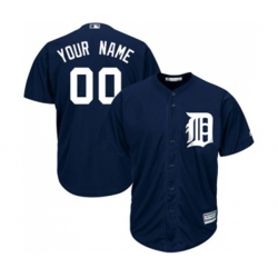 Detroit Tigers Customized Replica Navy Blue Alternate Cool Base Baseball Jersey