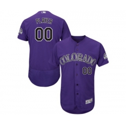 Colorado Rockies Customized Purple Alternate Flex Base Authentic Collection Baseball Jersey