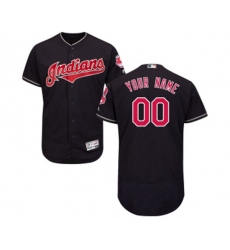 Cleveland Indians Customized Navy Blue Alternate Flex Base Authentic Collection Baseball Jersey