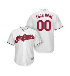 Cleveland Indians Customized Replica White Home Cool Base Baseball Jersey