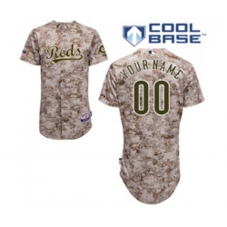 Cincinnati Reds Customized Authentic Camo Alternate Cool Base Baseball Jersey
