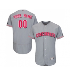 Cincinnati Reds Customized Grey Flexbase Authentic Collection Baseball Jersey