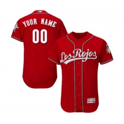 Cincinnati Reds Customized Red Los Rojos Flexbase Authentic Collection Baseball Jersey