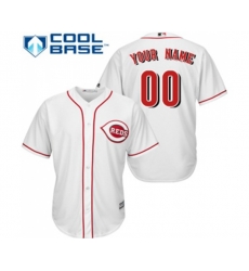 Cincinnati Reds Customized Replica White Home Cool Base Baseball Jersey