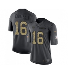 Houston Texans #16 Keke Coutee Limited Black 2016 Salute to Service Football Jersey Houston Texans #16 Keke Coutee Limited Black 2016 Salute to Service Football Jersey