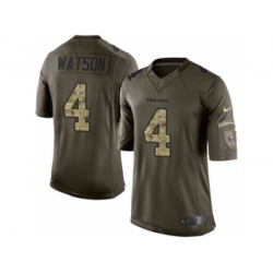 Houston Texans #4 Deshaun Watson Limited Green Salute to Service NFL Jersey Houston Texans #4 Deshaun Watson Limited Green Salute to Service NFL Jersey
