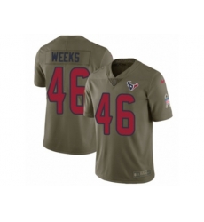 Houston Texans #46 Jon Weeks Limited Olive 2017 Salute to Service NFL Jersey