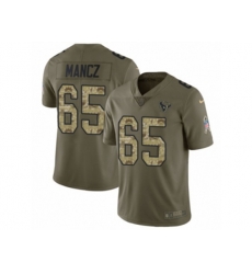 Houston Texans #65 Greg Mancz Limited Olive Camo 2017 Salute to Service NFL Jersey