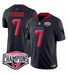 Houston Texans #7 C.J. Stroud Navy 2nd Alternate F.U.S.E. 2024 AFC South Division Champions Vapor Limited Stitched Football Jersey